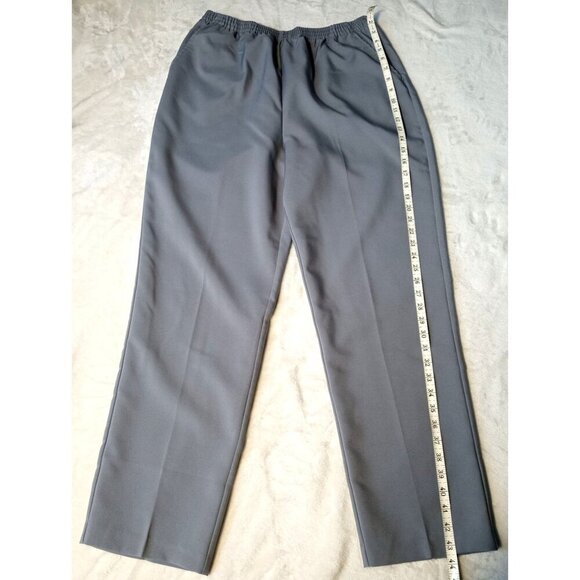 Blair Womens Straight Leg Pull On Pants Gray Elastic Waist 18 with pocke… - Picture 2 of 10
